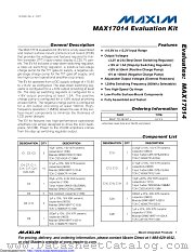 MAX17014EVKIT+ datasheet pdf MAXIM - Dallas Semiconductor