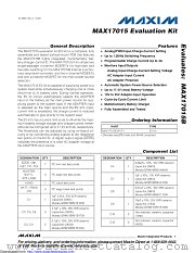 MAX17015EVKIT datasheet pdf MAXIM - Dallas Semiconductor