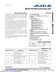 MAX17019NEVKIT datasheet pdf MAXIM - Dallas Semiconductor