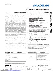 MAX17021EVKIT+ datasheet pdf MAXIM - Dallas Semiconductor