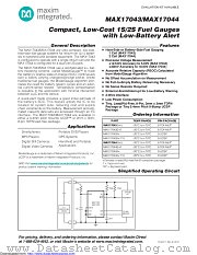 MAX17043G+TG075 datasheet pdf MAXIM - Dallas Semiconductor