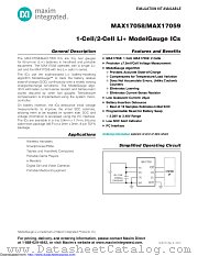 MAX17058X002+T10 datasheet pdf MAXIM - Dallas Semiconductor