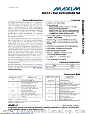 MAX17102EVKIT+ datasheet pdf MAXIM - Dallas Semiconductor
