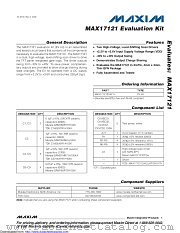 MAX17121EVKIT+ datasheet pdf MAXIM - Dallas Semiconductor