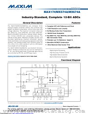 MX574ALEWI+ datasheet pdf MAXIM - Dallas Semiconductor