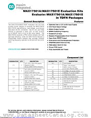 MAX17501ATEVKIT# datasheet pdf MAXIM - Dallas Semiconductor