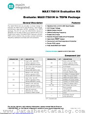 MAX17501HTEVKIT datasheet pdf MAXIM - Dallas Semiconductor