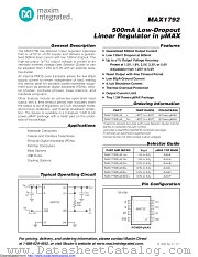 MAX1792EUA25+T datasheet pdf MAXIM - Dallas Semiconductor