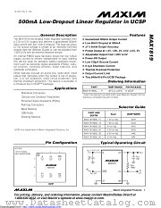 MAX1819EBL50+T datasheet pdf MAXIM - Dallas Semiconductor