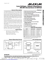 MAX1921EUT18 datasheet pdf MAXIM - Dallas Semiconductor