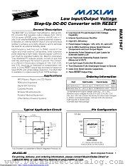 MAX1947ETA25+T datasheet pdf MAXIM - Dallas Semiconductor