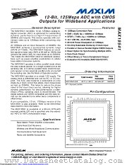 MAX19541EGK+D datasheet pdf MAXIM - Dallas Semiconductor