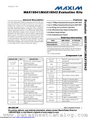 MAX19542EVKIT datasheet pdf MAXIM - Dallas Semiconductor