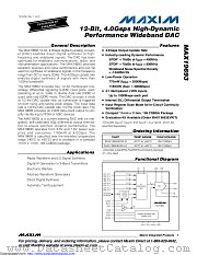 MAX19693EXW-D datasheet pdf MAXIM - Dallas Semiconductor