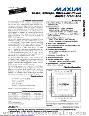 MAX19706 datasheet pdf MAXIM - Dallas Semiconductor