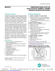 MAX2022ETX+ datasheet pdf MAXIM - Dallas Semiconductor