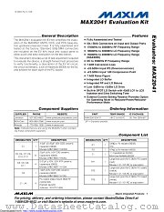 MAX2041EVKIT datasheet pdf MAXIM - Dallas Semiconductor