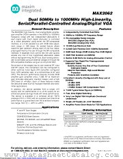 MAX2062EVKIT# datasheet pdf MAXIM - Dallas Semiconductor