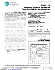 MAX2112CTI+T datasheet pdf MAXIM - Dallas Semiconductor