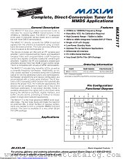 MAX2117CTI+ datasheet pdf MAXIM - Dallas Semiconductor