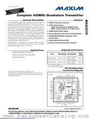 MAX2370ETM+ datasheet pdf MAXIM - Dallas Semiconductor