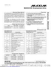 MAX2430EVKIT-SO datasheet pdf MAXIM - Dallas Semiconductor