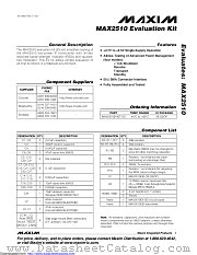 MAX2510EVKIT-SO datasheet pdf MAXIM - Dallas Semiconductor