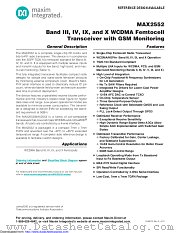 MAX2552ETN+T datasheet pdf MAXIM - Dallas Semiconductor