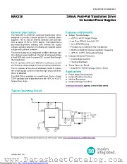 MAX258ATA+T datasheet pdf MAXIM - Dallas Semiconductor