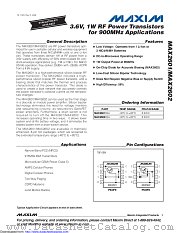 MAX2601ESA+T datasheet pdf MAXIM - Dallas Semiconductor
