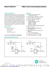 MAX2613ETA+ datasheet pdf MAXIM - Dallas Semiconductor