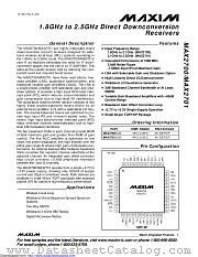 MAX2700ECM+D datasheet pdf MAXIM - Dallas Semiconductor
