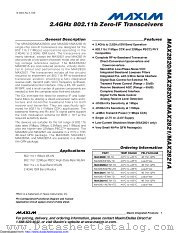MAX2821A datasheet pdf MAXIM - Dallas Semiconductor