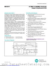 MAX2871 datasheet pdf MAXIM - Dallas Semiconductor