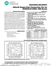 MAX2900ETI+ datasheet pdf MAXIM - Dallas Semiconductor