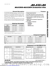 MAX2900EVKIT# datasheet pdf MAXIM - Dallas Semiconductor