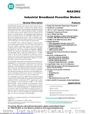 MAX2982 datasheet pdf MAXIM - Dallas Semiconductor