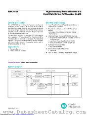 MAX30101 datasheet pdf MAXIM - Dallas Semiconductor