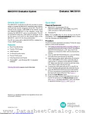 MAX30101ACCEVKIT# datasheet pdf MAXIM - Dallas Semiconductor