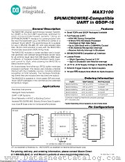 MAX3100EEE+T datasheet pdf MAXIM - Dallas Semiconductor