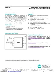 MAX31091AUA/V+T033 datasheet pdf MAXIM - Dallas Semiconductor