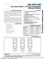 MAX313LCUE+T datasheet pdf MAXIM - Dallas Semiconductor