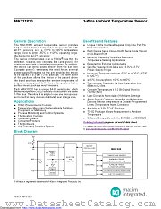 MAX31820 datasheet pdf MAXIM - Dallas Semiconductor