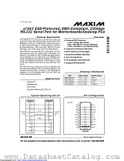MAX3185CAP+T datasheet pdf MAXIM - Dallas Semiconductor