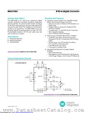 MAX31865ATP+ datasheet pdf MAXIM - Dallas Semiconductor