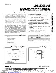 MAX3190EEUT datasheet pdf MAXIM - Dallas Semiconductor