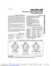 MAX322ESA+ datasheet pdf MAXIM - Dallas Semiconductor