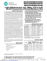 MAX3225ECTP+G2X datasheet pdf MAXIM - Dallas Semiconductor