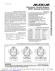 MAX324CSA+T datasheet pdf MAXIM - Dallas Semiconductor