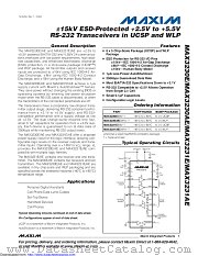 MAX3230AEEWV+ datasheet pdf MAXIM - Dallas Semiconductor